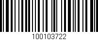 Código de barras (EAN, GTIN, SKU, ISBN): '100103722'