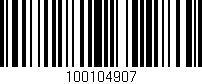 Código de barras (EAN, GTIN, SKU, ISBN): '100104907'