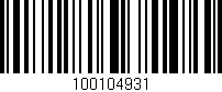 Código de barras (EAN, GTIN, SKU, ISBN): '100104931'