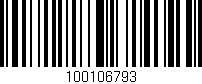 Código de barras (EAN, GTIN, SKU, ISBN): '100106793'