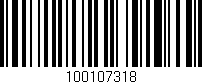 Código de barras (EAN, GTIN, SKU, ISBN): '100107318'