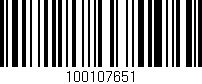 Código de barras (EAN, GTIN, SKU, ISBN): '100107651'