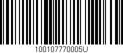 Código de barras (EAN, GTIN, SKU, ISBN): '100107770005U'