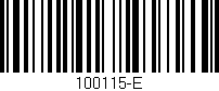 Código de barras (EAN, GTIN, SKU, ISBN): '100115-E'