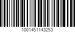 Código de barras (EAN, GTIN, SKU, ISBN): '1001451143253'