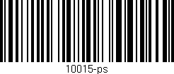 Código de barras (EAN, GTIN, SKU, ISBN): '10015-ps'