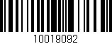 Código de barras (EAN, GTIN, SKU, ISBN): '10019092'