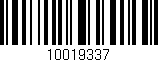 Código de barras (EAN, GTIN, SKU, ISBN): '10019337'