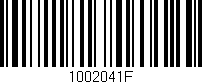Código de barras (EAN, GTIN, SKU, ISBN): '1002041F'