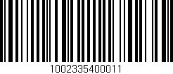 Código de barras (EAN, GTIN, SKU, ISBN): '1002335400011'