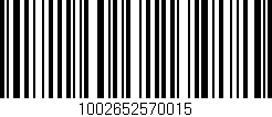 Código de barras (EAN, GTIN, SKU, ISBN): '1002652570015'