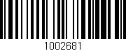 Código de barras (EAN, GTIN, SKU, ISBN): '1002681'