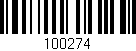 Código de barras (EAN, GTIN, SKU, ISBN): '100274'