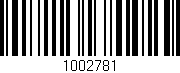 Código de barras (EAN, GTIN, SKU, ISBN): '1002781'
