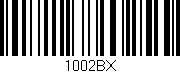 Código de barras (EAN, GTIN, SKU, ISBN): '1002BX'