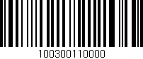 Código de barras (EAN, GTIN, SKU, ISBN): '100300110000'