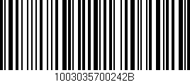 Código de barras (EAN, GTIN, SKU, ISBN): '1003035700242B'
