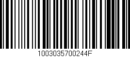 Código de barras (EAN, GTIN, SKU, ISBN): '1003035700244F'
