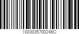 Código de barras (EAN, GTIN, SKU, ISBN): '1003035700248C'