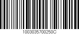 Código de barras (EAN, GTIN, SKU, ISBN): '1003035700250C'