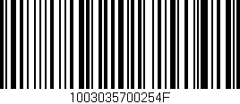 Código de barras (EAN, GTIN, SKU, ISBN): '1003035700254F'