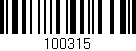 Código de barras (EAN, GTIN, SKU, ISBN): '100315'