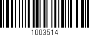 Código de barras (EAN, GTIN, SKU, ISBN): '1003514'