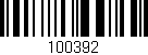 Código de barras (EAN, GTIN, SKU, ISBN): '100392'