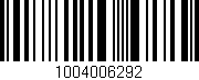 Código de barras (EAN, GTIN, SKU, ISBN): '1004006292'