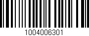 Código de barras (EAN, GTIN, SKU, ISBN): '1004006301'