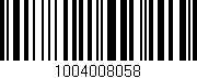 Código de barras (EAN, GTIN, SKU, ISBN): '1004008058'