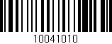 Código de barras (EAN, GTIN, SKU, ISBN): '10041010'