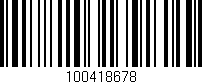 Código de barras (EAN, GTIN, SKU, ISBN): '100418678'
