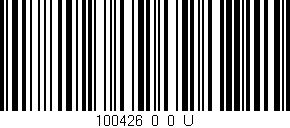 Código de barras (EAN, GTIN, SKU, ISBN): '100426_0_0_U'