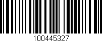 Código de barras (EAN, GTIN, SKU, ISBN): '100445327'