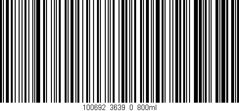 Código de barras (EAN, GTIN, SKU, ISBN): '100692_3639_0_800ml'