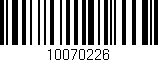 Código de barras (EAN, GTIN, SKU, ISBN): '10070226'