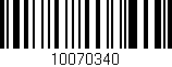 Código de barras (EAN, GTIN, SKU, ISBN): '10070340'