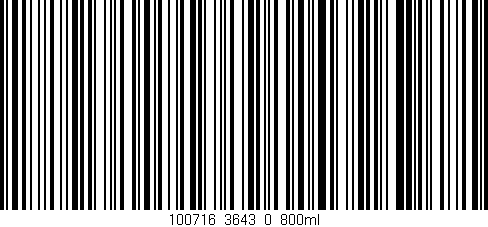 Código de barras (EAN, GTIN, SKU, ISBN): '100716_3643_0_800ml'