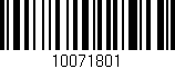 Código de barras (EAN, GTIN, SKU, ISBN): '10071801'