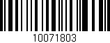 Código de barras (EAN, GTIN, SKU, ISBN): '10071803'