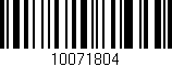 Código de barras (EAN, GTIN, SKU, ISBN): '10071804'