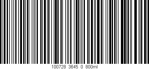 Código de barras (EAN, GTIN, SKU, ISBN): '100728_3645_0_800ml'