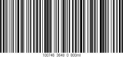 Código de barras (EAN, GTIN, SKU, ISBN): '100746_3648_0_800ml'