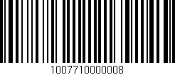 Código de barras (EAN, GTIN, SKU, ISBN): '1007710000008'