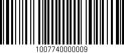 Código de barras (EAN, GTIN, SKU, ISBN): '1007740000009'