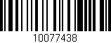 Código de barras (EAN, GTIN, SKU, ISBN): '10077438'