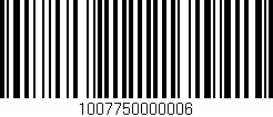 Código de barras (EAN, GTIN, SKU, ISBN): '1007750000006'