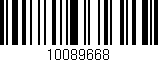 Código de barras (EAN, GTIN, SKU, ISBN): '10089668'