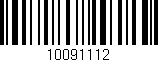Código de barras (EAN, GTIN, SKU, ISBN): '10091112'